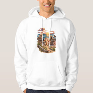 Sudadera Pareja en la Playa Poniendo de Sol Océano Relajaci