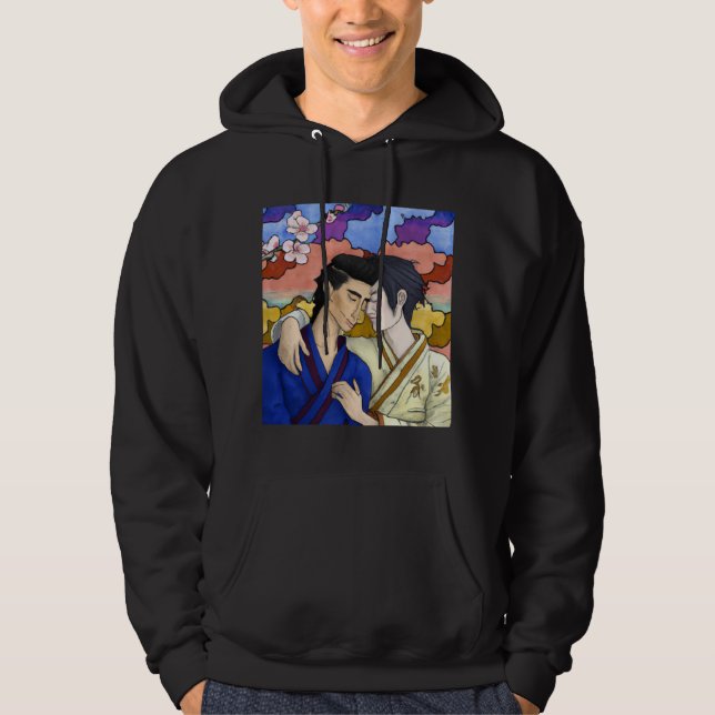Sudadera Pareja gay al estilo del arte japonés Ukiyo-e (Anverso)