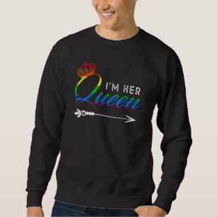 Sudadera Pareja lesbiana en pareja su orgullo de novia rein