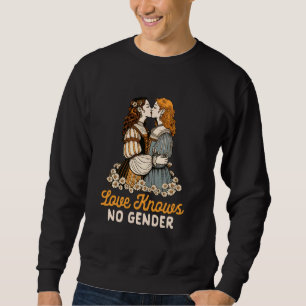Sudadera Pareja lesbiana Orgullo LGBT Amor LGBTQ No Sabe Ge