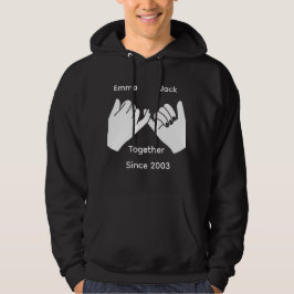 Sudadera Pareja personalizada con nombres y año personaliza