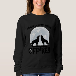 Sudadera Pareja Wolf Howling Moon El día de San Valentín Cr