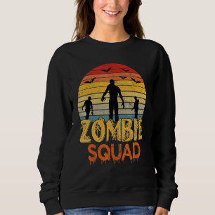 Sudadera Pareja Zombie Squad Bat Vintage Retro Halloween