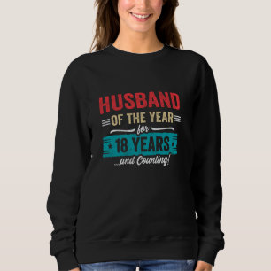 Sudadera Parejas Casadas 18 Años - Esposo 18º Boda Y