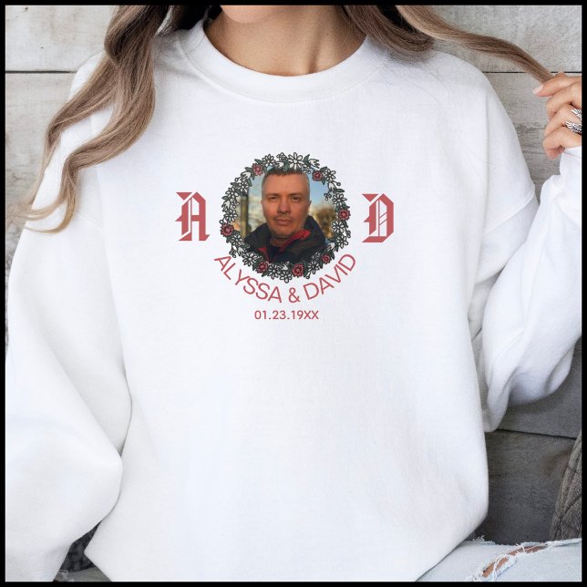 Sudadera Parejas de Monograma Rojo Boda aniversario de espo (Subido por el creador)