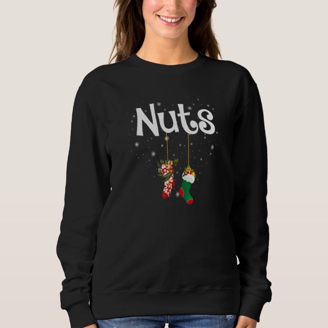 Sudadera Parejas de nueces de pecho Navidades Socks Chestn  (Anverso)