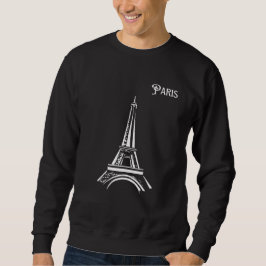 Sudadera París blanco y negro moderno