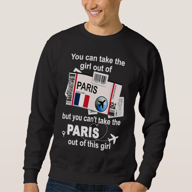 Sudadera Paris Boarding Pass  Paris Girl  Paris (Anverso)