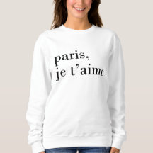 "París, camiseta blanco y negro del t'aime del je"