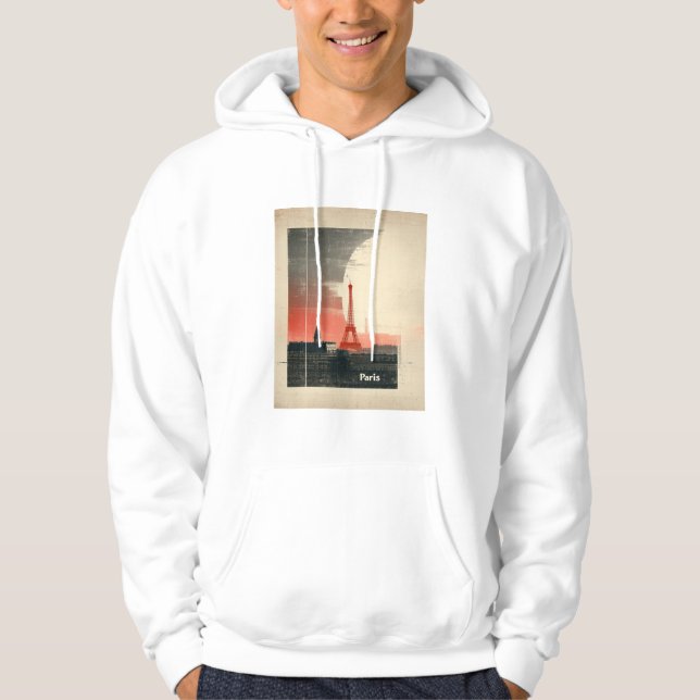 Sudadera París, Francia - Gráfico inspirado de los años 60 (Anverso)