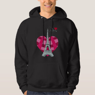 Sudadera Paris Heart Love Eiffel Tower France Souvenir Fren