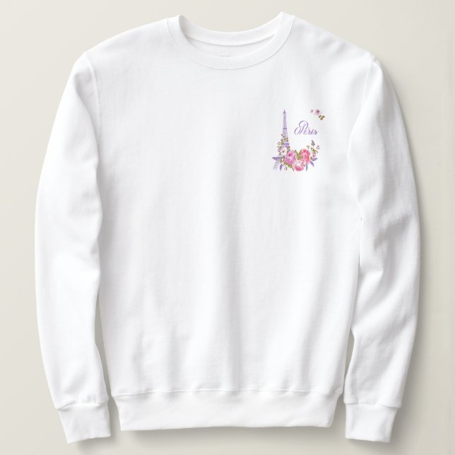 Sudadera Paris in Bloom Midnight in Paris Floral Paris Roma (Anverso del diseño)