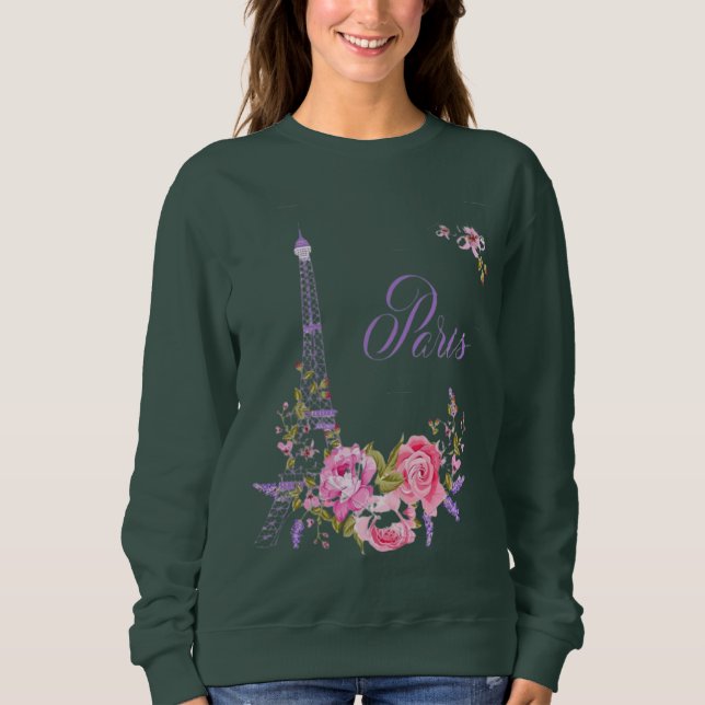 Sudadera Paris in Bloom Midnight in Paris Floral Paris Roma (Anverso)