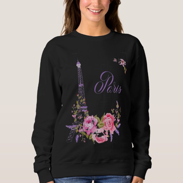 Sudadera Paris in Bloom Midnight in Paris Floral Paris Roma (Anverso)