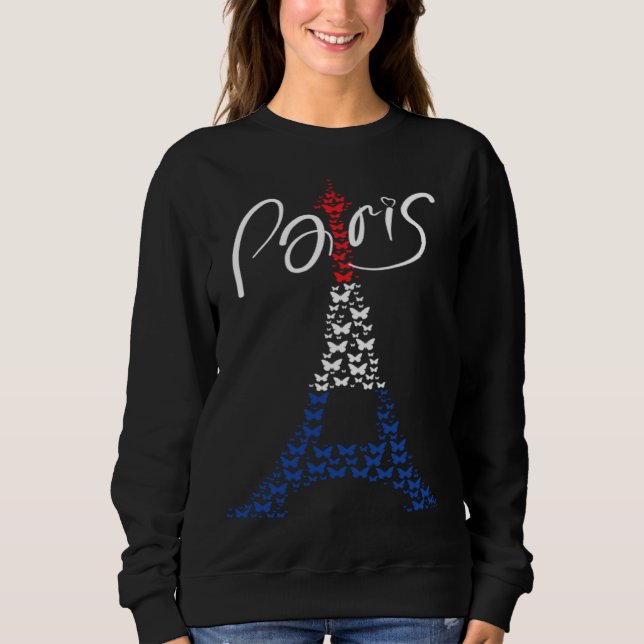 Sudadera Paris Vacation French Souvenir I Love Paris Eiffel (Anverso)