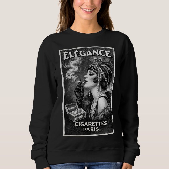 Sudadera Parísino Chic. La Edad de Oro del Glamour. Grabado (Anverso)