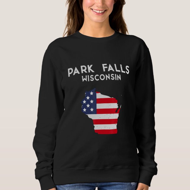 Sudadera Park Falls Wisconsin USA State America Travel Wisc (Anverso)