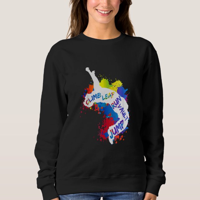 Sudadera Parkour City Ninja Free Running Jump Leap Vault At (Anverso)