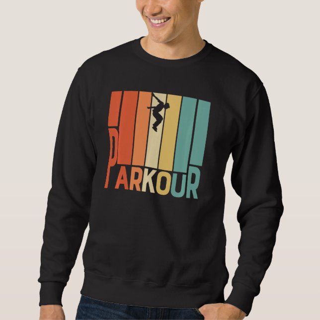 Sudadera Parkour Formación de carreras gratis Traceit Retro (Anverso)