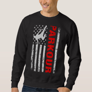 Sudadera Parkour Freerunding con bandera estadounidense
