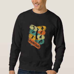 Sudadera Parkour retro para niños Silhouette Vintage Free R