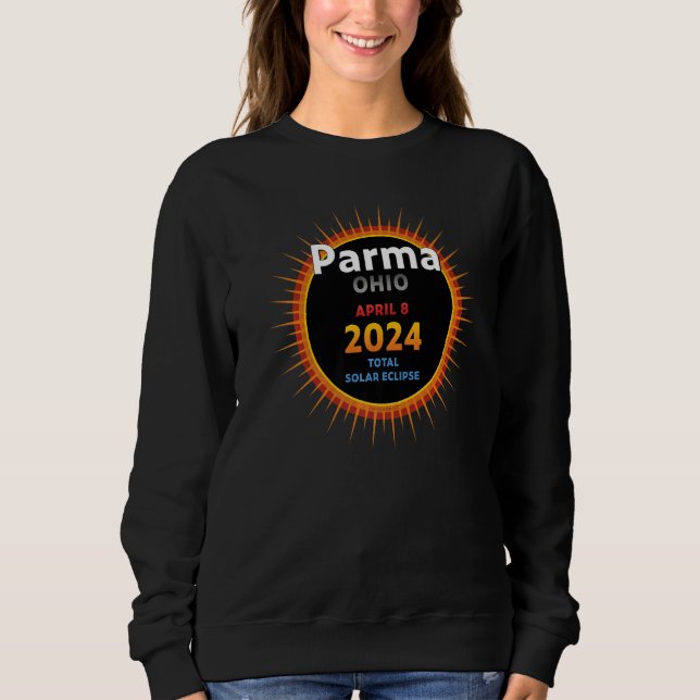 Sudadera Parma Ohio OH Total Solar Eclipse 2024  2  Premium (Anverso)