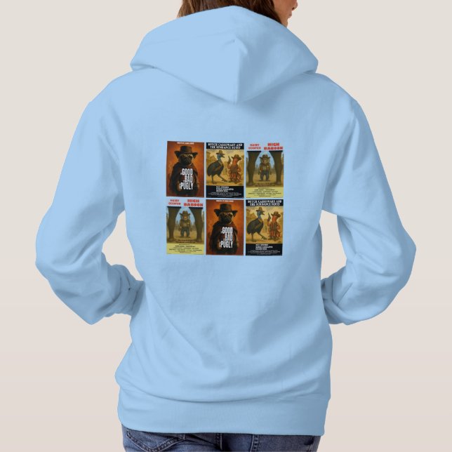 Sudadera Parodia de cartel de película western (Reverso)