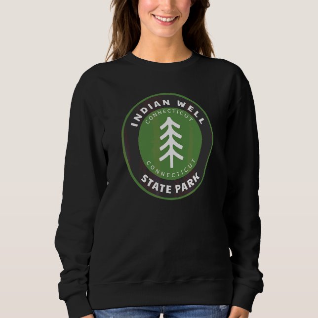 Sudadera Parque Estatal Indian Well Connecticut Ct Insignia (Anverso)
