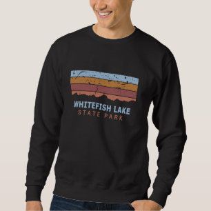 Sudadera Parque Estatal Whitefish Lake Montana Retro Guay