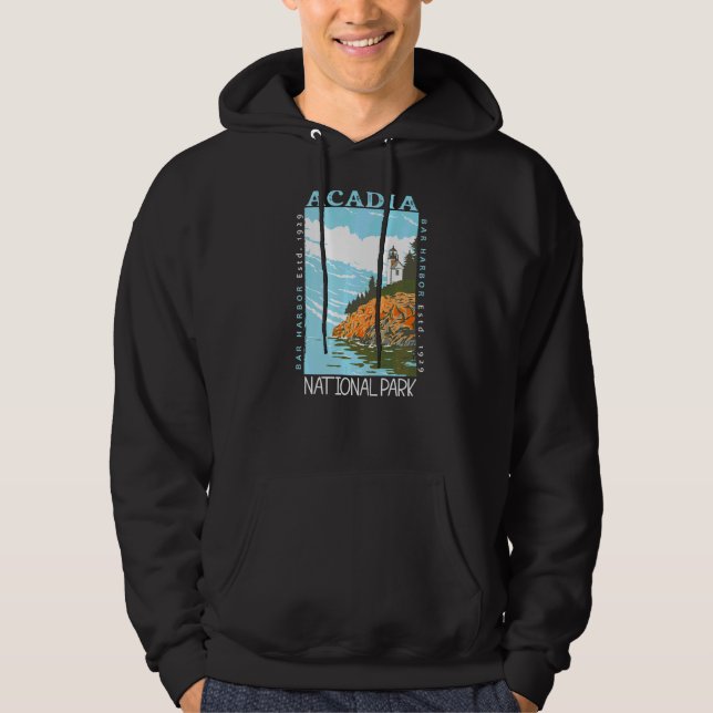Sudadera Parque nacional Acadia Bar Harbour Maine Vintage (Anverso)