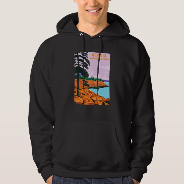Sudadera Parque Nacional Acadia Maine Isla Mount Desert (Anverso)