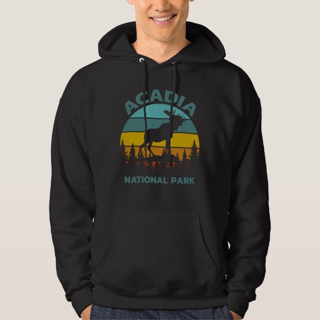 Sudadera Parque Nacional Acadia Vintage Moose (Anverso)