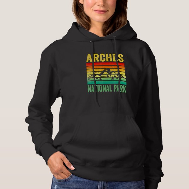 Sudadera Parque nacional Arches Moab Utah Retro Sunset Souv (Anverso)