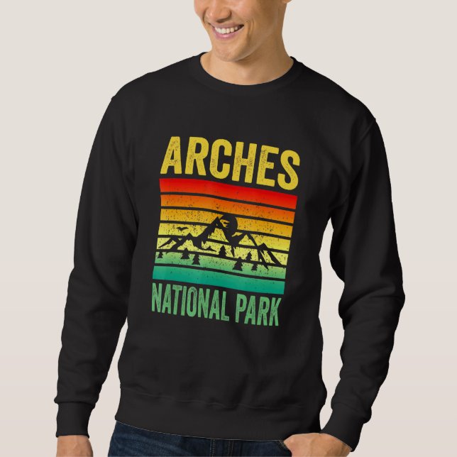 Sudadera Parque nacional Arches Moab Utah Retro Sunset Souv (Anverso)