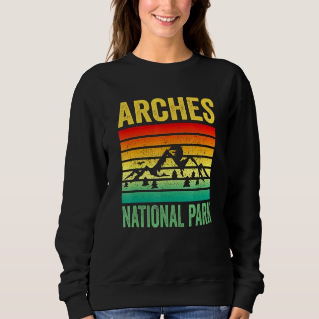 Sudadera Parque nacional Arches Moab Utah Retro Sunset Souv (Anverso)