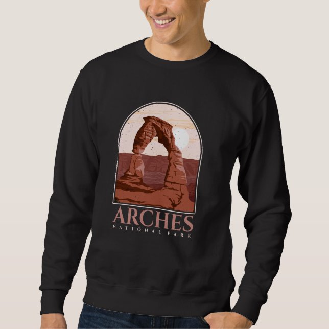 Sudadera Parque nacional Arches Tee Vintage Retro Campament (Anverso)