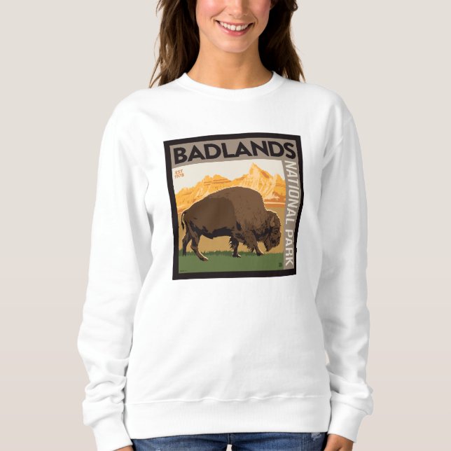 Sudadera Parque nacional Badlands | Búfalo (Anverso)
