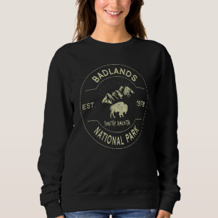 Sudadera Parque nacional Badlands Retro Vintage Dakota del 