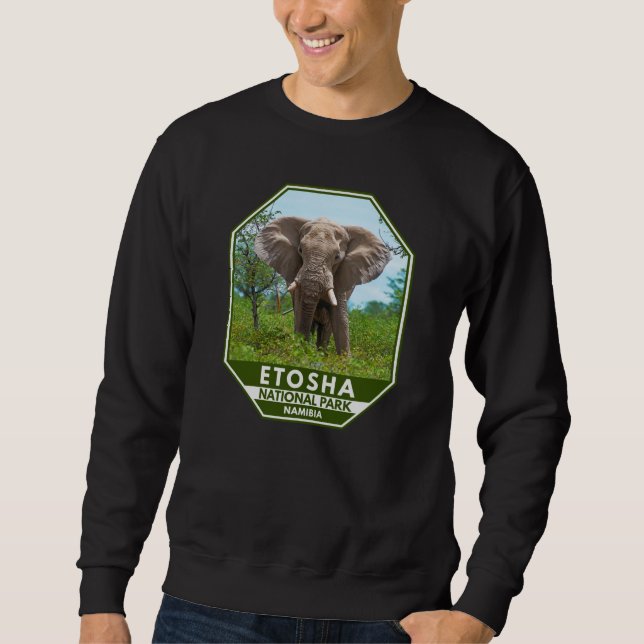 Sudadera Parque nacional de Etosha, Acuarela de Elefante de (Anverso)