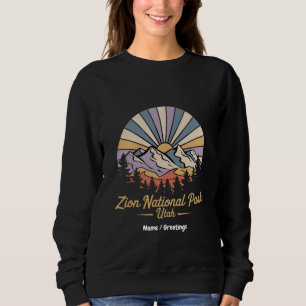 Sudadera Parque nacional de Hike Zion, Utah, explorar sende