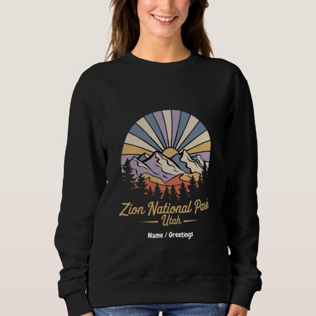Sudadera Parque nacional de Hike Zion, Utah, explorar sende (Anverso)