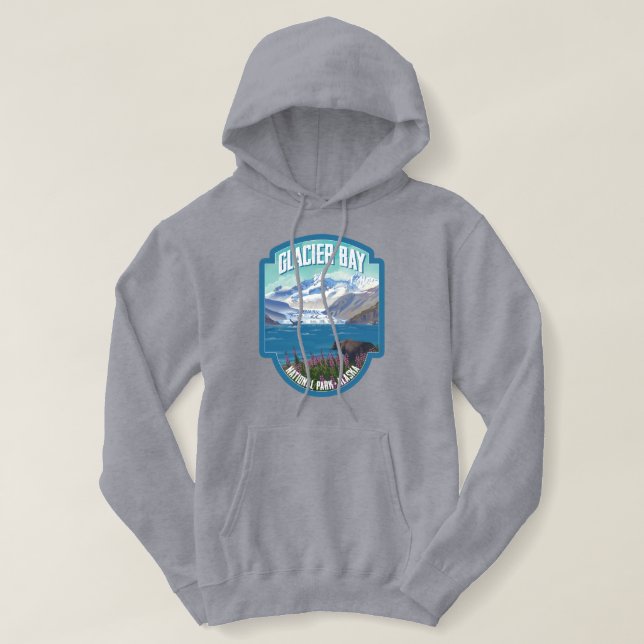 Sudadera Parque nacional de la Bahía del Glaciar (Diseño del anverso)