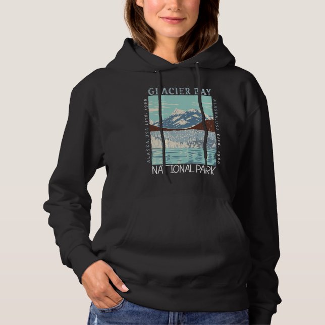 Sudadera Parque nacional de la Bahía del Glaciar Alaska (Anverso)