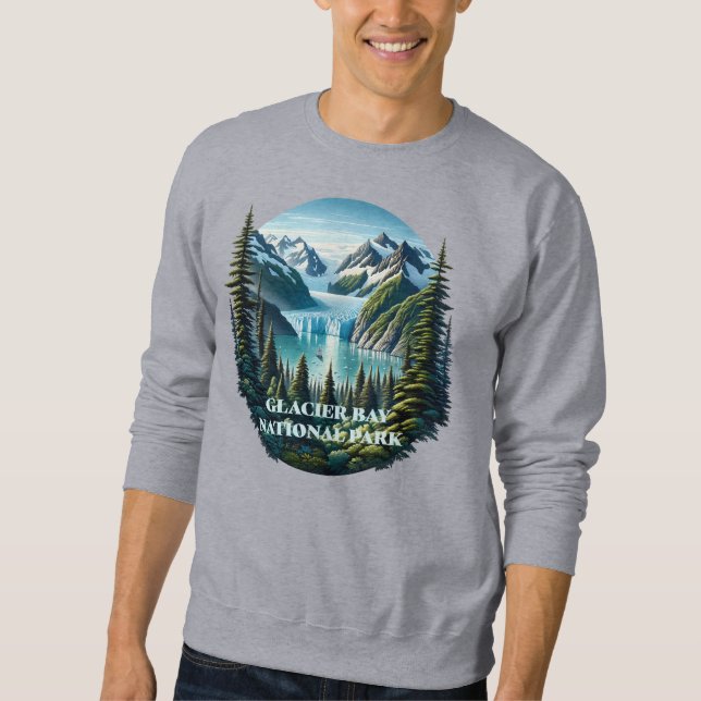 Sudadera Parque nacional de la Bahía del Glaciar Alaska (Anverso)