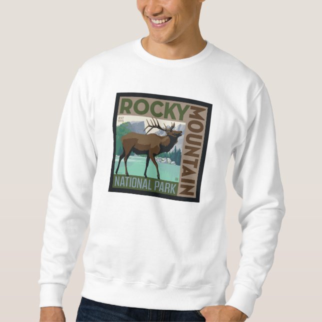 Sudadera Parque nacional de las Montañas Rocosas | Elk (Anverso)