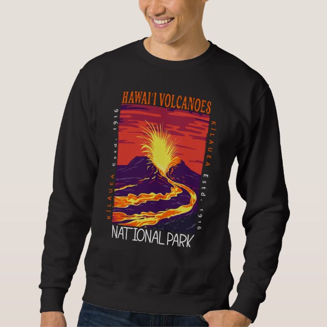 Sudadera Parque nacional de los Volcanes de Hawái con probl (Anverso)