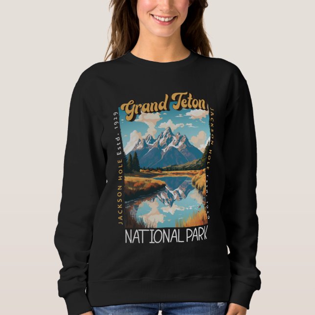 Sudadera Parque nacional del Gran Tetón en Jackson Hole (Anverso)