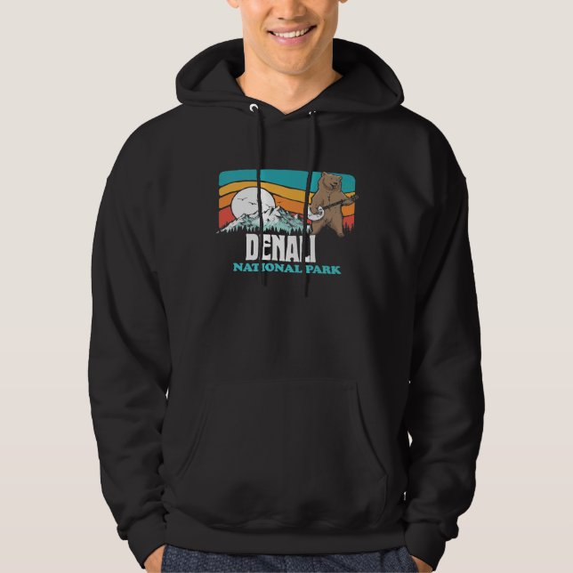 Sudadera Parque nacional Denali Montañas Alaska Oso Banjo (Anverso)