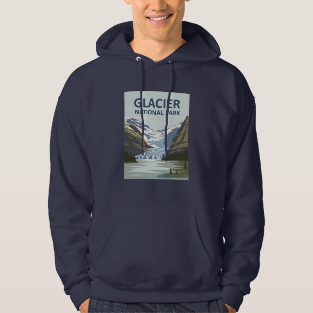 Sudadera Parque nacional Glaciar Arte de Viajes (Anverso)
