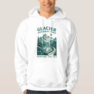 Sudadera Parque Nacional Glaciar Montana Carretera Vintage 